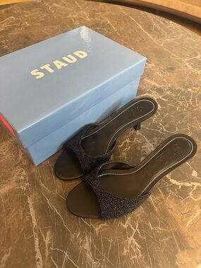 Staud beaded kitten heels